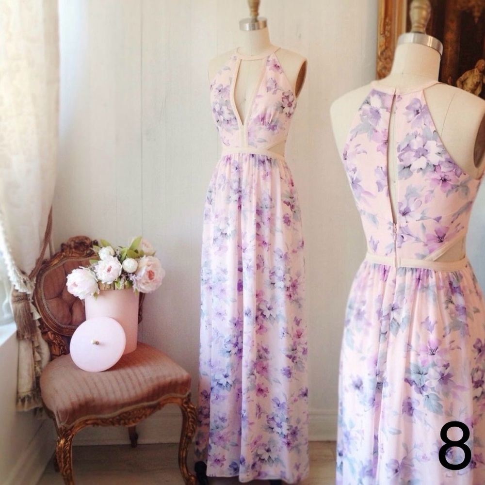 Gianni Bini Pink and Purple Floral Dress